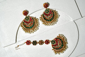 Meenakari Pearl Set