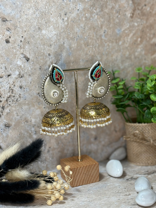 Pachi Kundan Jhumka