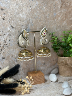 Pachi Kundan Jhumka
