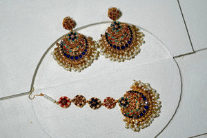 Meenakari Pearl Set