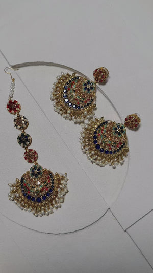 Meenakari Pearl Set